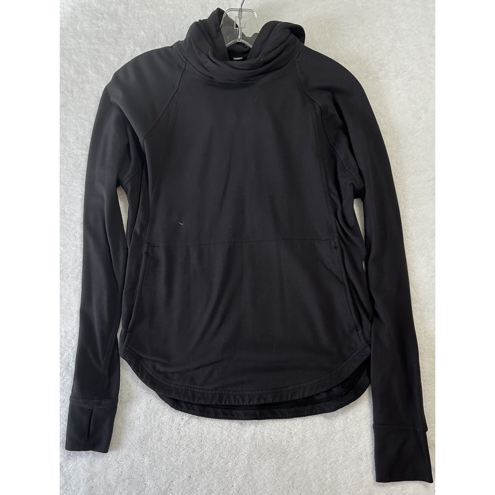 Lululemon Womens Size 8 Black Long Sleeve Pick Up the Pace Pullover Hoodie (L4)